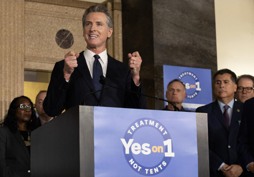 Gov. Gavin Newsom kicked off his campaign for Proposition 1 on Jan. 3. (MYUNG J. CHUN / Los Angeles Times)