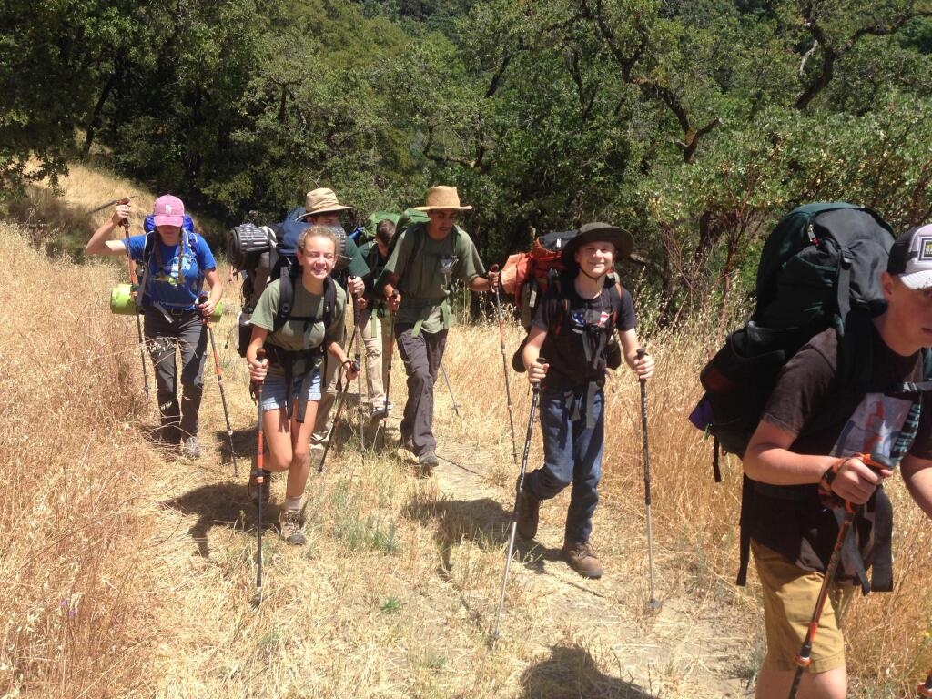 This summer's Enviroleaders began the session with a hike.
