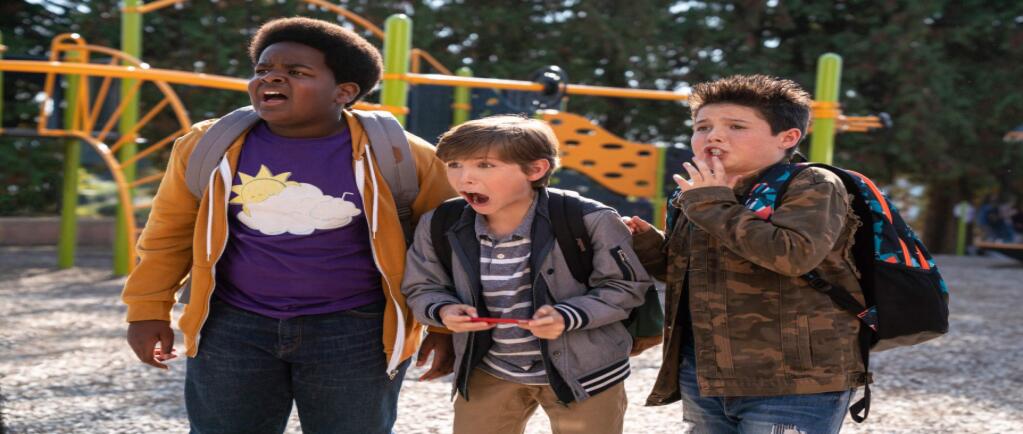 (From left) Lucas (Keith L. Williams), Max (Jacob Tremblay) and Thor (Brady Noon) in 'Good Boys,' written by Lee Eisenberg and Gene Stupnitsky. (Ed Araquel/Universal)