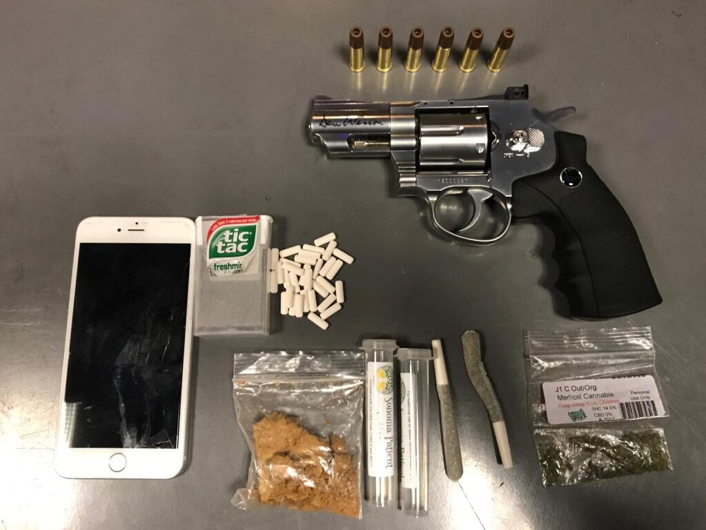 Santa Rosa police arrested a teenager carrying a realistic looking BB gun after a resident reported hearing him ranting about wanting to kill someone on Tuesday, May 16, 2017. (SANTA ROSA POLICE DEPARTMENT)