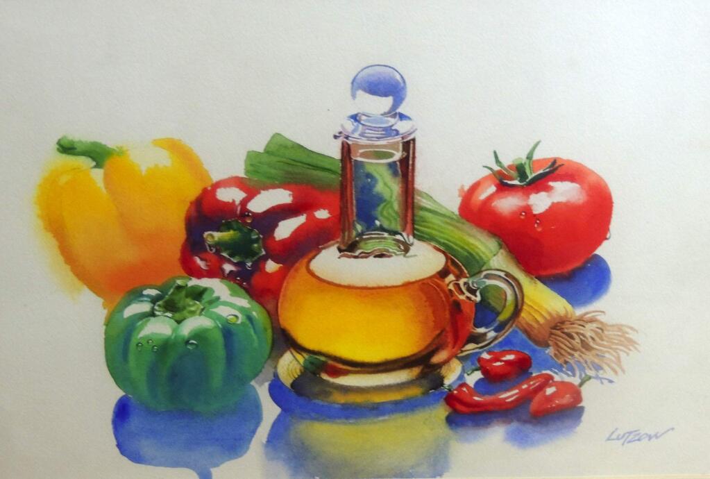This is one of the watercolors painted by Jack Lutzow who will teach a five-week class at Studio 35.