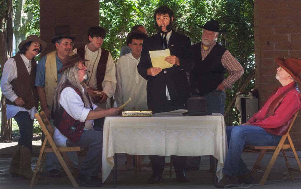 The Bear Flag Revolt Reenactment is one of the oldest of its kind in California, having been performed almost every year since 1897. This year's reenactment will be June 10, at Grinstead Amphitheatre, with a rehearsal June 4. (Robby Pengelly/Index-Tribune)