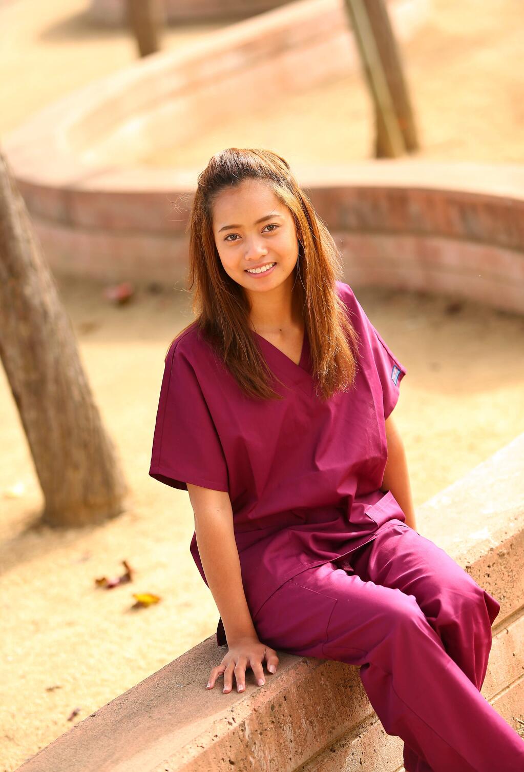 Piner High School senior Pim Khunmom plans on pursuing a career in nursing. She is beginning a 10-week intern program at Kaiser Permanente, and is president of the Health Occupations Students of America. (CHRISTOPHER CHUNG/ PD)