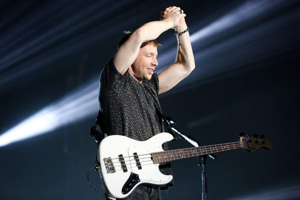 Imagine Dragons bassist Ben McKee, who grew up in Forestville, continues to honor his pledge to give $1,000 a day for a year to worthy causes, with a steady stream of the grants going to Sonoma County nonprofits. (The Press Democrat, file)