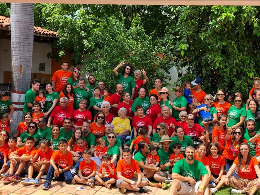 Mustafa Tolosa is at the bottom in front, on the right, in a green T-shirt. He is with his family in Mexico.(Courtesy Photo)