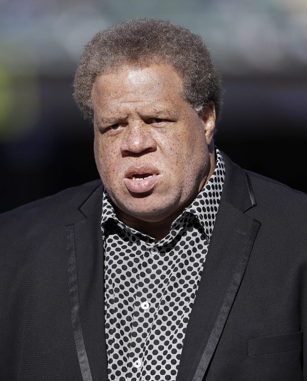 Oakland Raiders general manager Reggie McKenzie watches before a game between the Raiders and the Indianapolis Colts in Oakland, Saturday, Dec. 24, 2016. (AP Photo/Marcio Jose Sanchez)