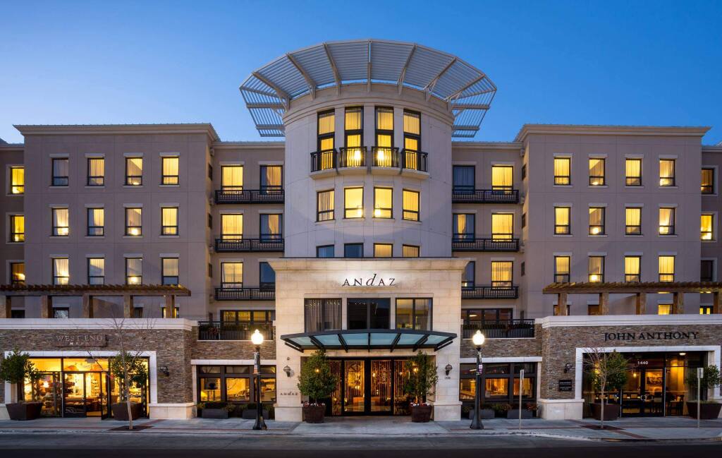 Hyatt's 141-room Andaz Napa at 1450 First St. is tailored to luxury accommodations for visitors to Napa Valley. (DON RIDDLE IMAGES, 2013, via Facebook)