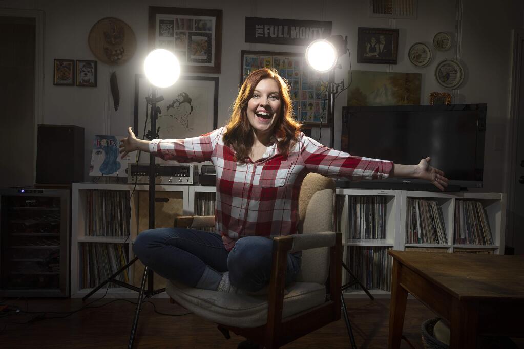 Former Broadway actress Brooke Tansley created the Folklight Film Club, a new way of organically created a film with local contributors developing story ideas paired with professionals with Hollywood credentials. (photo by John Burgess/The Press Democrat)