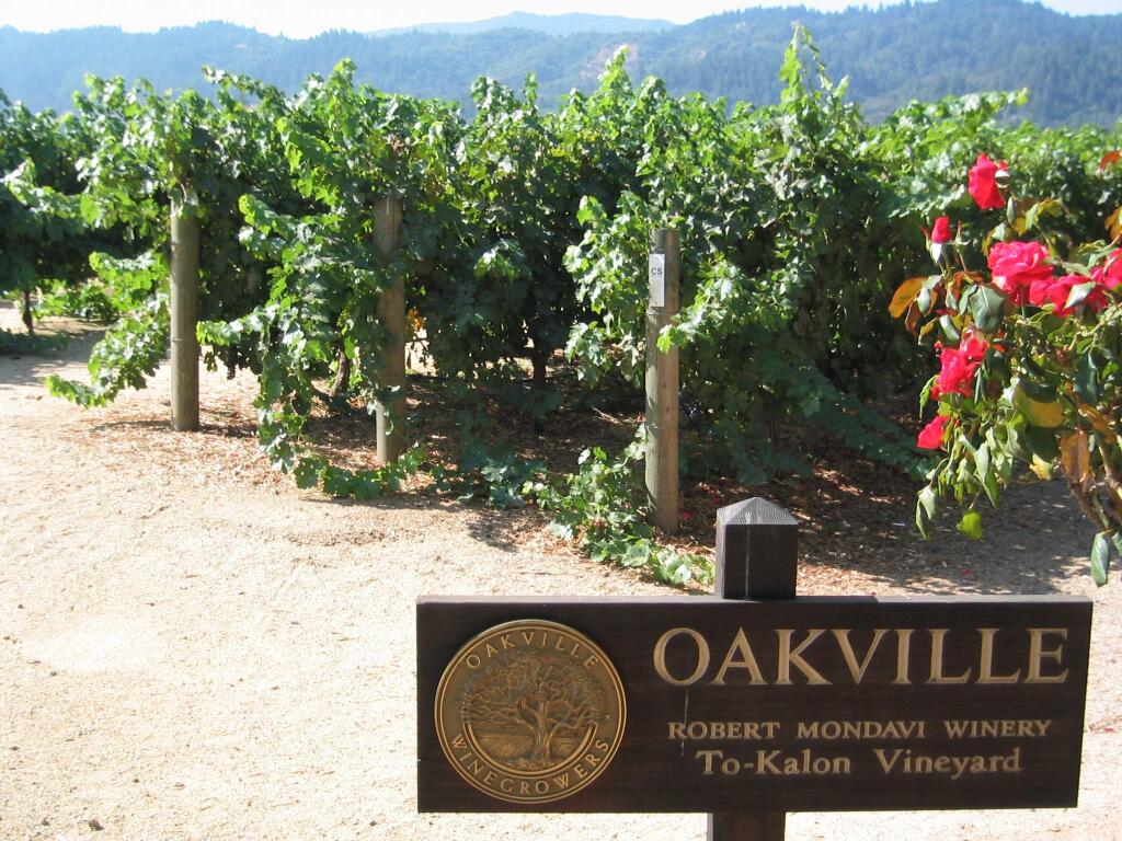 Robert Mondavi Winery's portion of To-Kalon Vineyard in the Oakville District of Napa Valley on Sept. 16, 2003. (Greg Dunham / Flickr, Creative Commons Attribution 2.0)