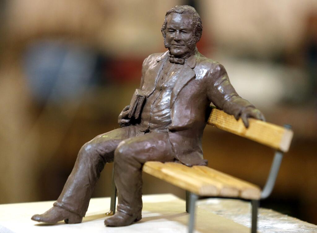 A clay model for a statue of Gen. Mariano Guadalupe Vallejo that will be placed in the Sonoma Plaza. (BETH SCHLANKER/ The Press Democrat)