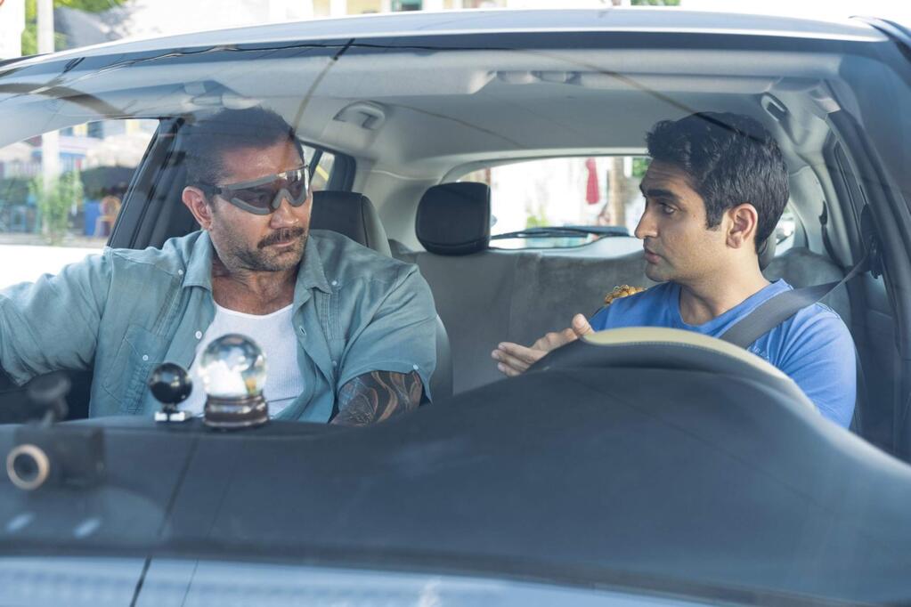 When a mild-mannered Uber driver named Stu (Kumail Nanjiani) picks up a passenger (Dave Bautista) who turns out to be a cop hot on the trail of a brutal killer, he's thrust into a harrowing ordeal where he desperately tries to hold onto his wits, his life and his five-star rating. (20th Century Fox)