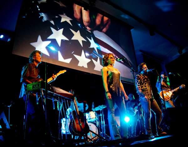Easy Rider LIVE screens at the Mystic Theatre in Petaluma with 7-piece live band on Friday, Oct. 14, 2016. (STEPHANIE MOHAN)
