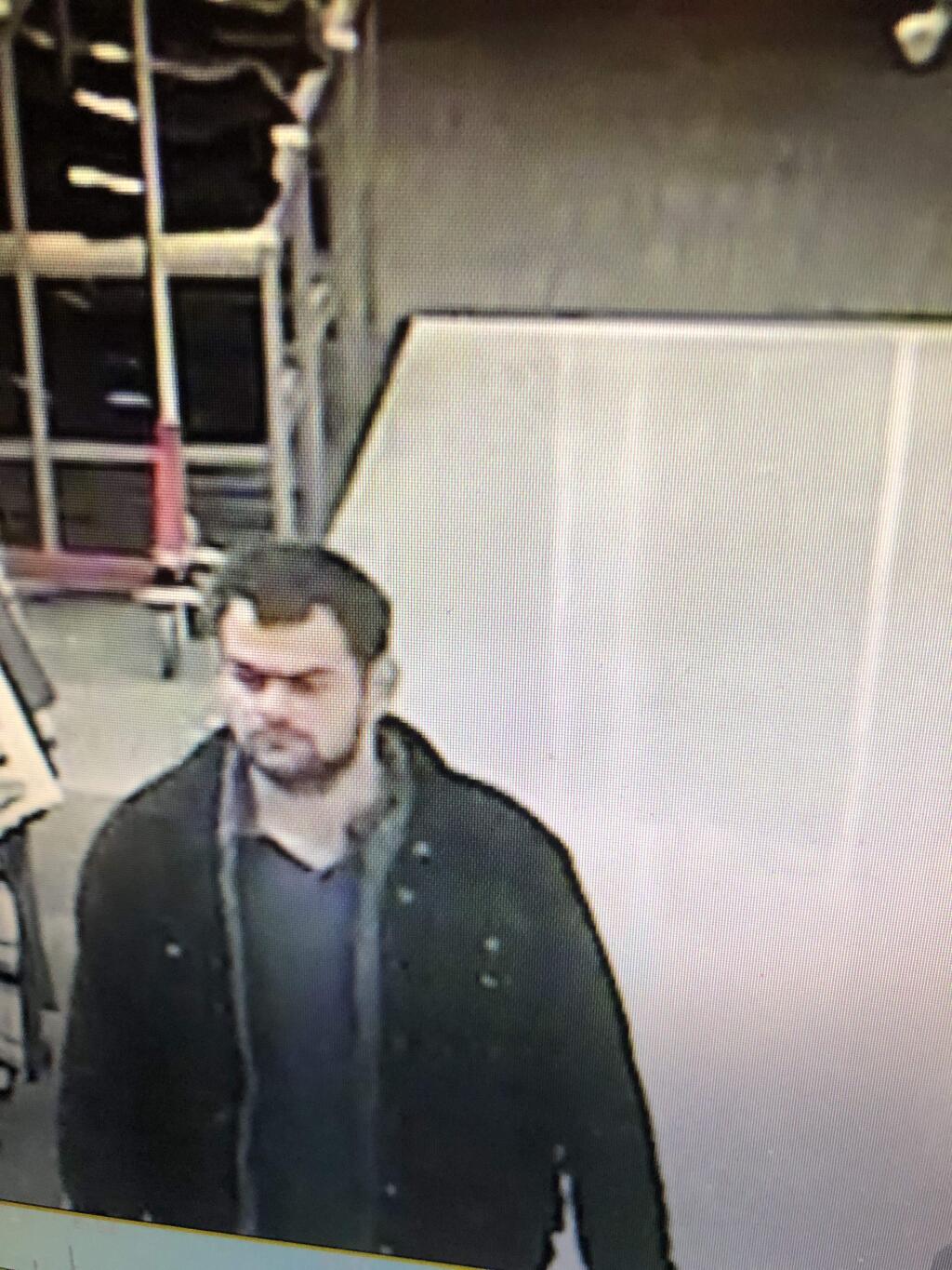Petaluma police are looking for a man who they say punched a Target store employee and ran away after attempting to steal merchandise Friday evening. (Petaluma Police Department)