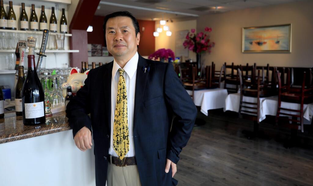 David Toyo, the owner of Toyo Restaurant in Santa Rosa, Saturday, April 11, 2020. (Kent Porter / The Press Democrat) 2020