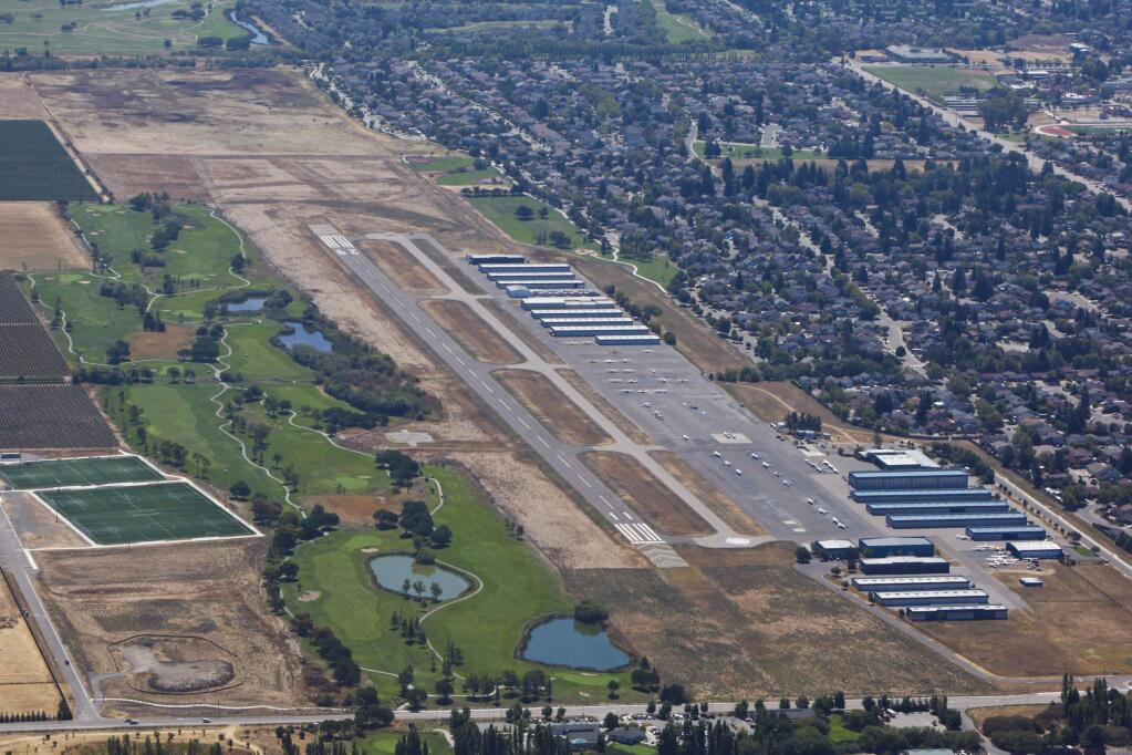 Petaluma, CA, USA. Monday, August 08, 2016._ Aerial shot of the Petaluma Airport. (CRISSY PASCUAL/ARGUS-COURIER STAFF)