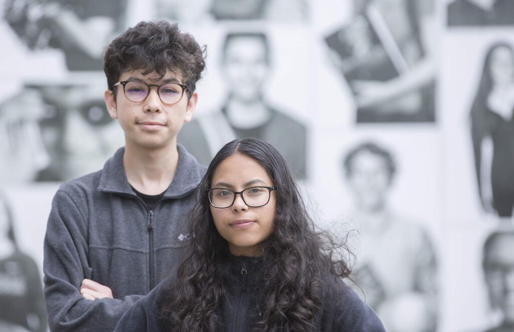 Sonoma Valley High School junior Jose Valdivia is planning a school walkout on Friday with help from student activist Jacquelyn Torres. They will join other students across the country in marking the 19th year since the Columbine High School massacre. (Photo by Robbi Pengelly/Index-Tribune)