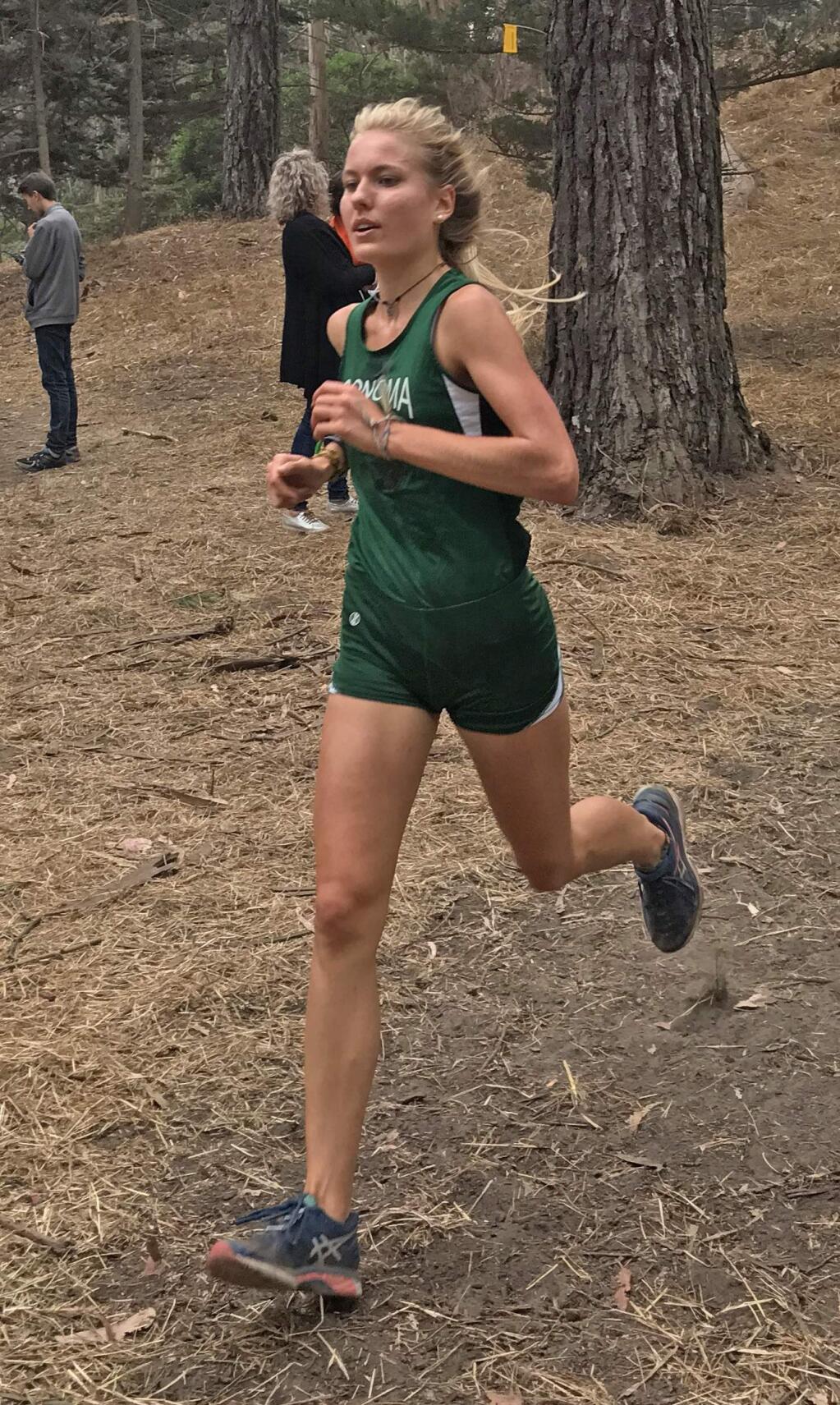 Submitted photoSenior Jenna Ebert was one of the Sonoma Valley High runners at the Lowell Invitational Saturday.