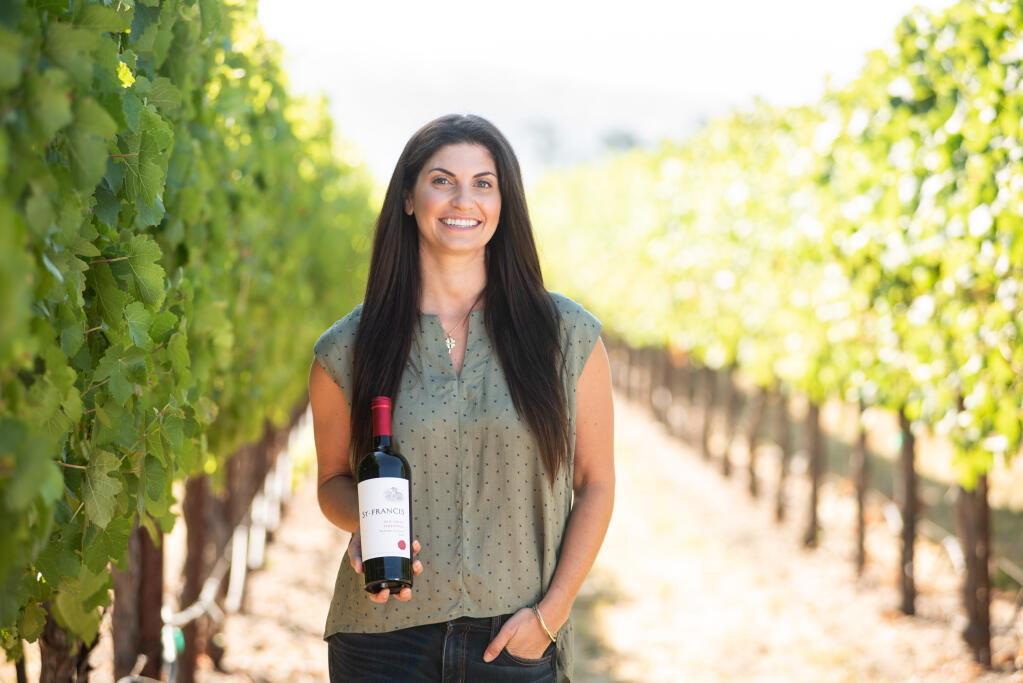 Katie Madigan, St. Francis Winery & Vineyards winemaker, on July 25, 2018 (Timm Eubanks photo)