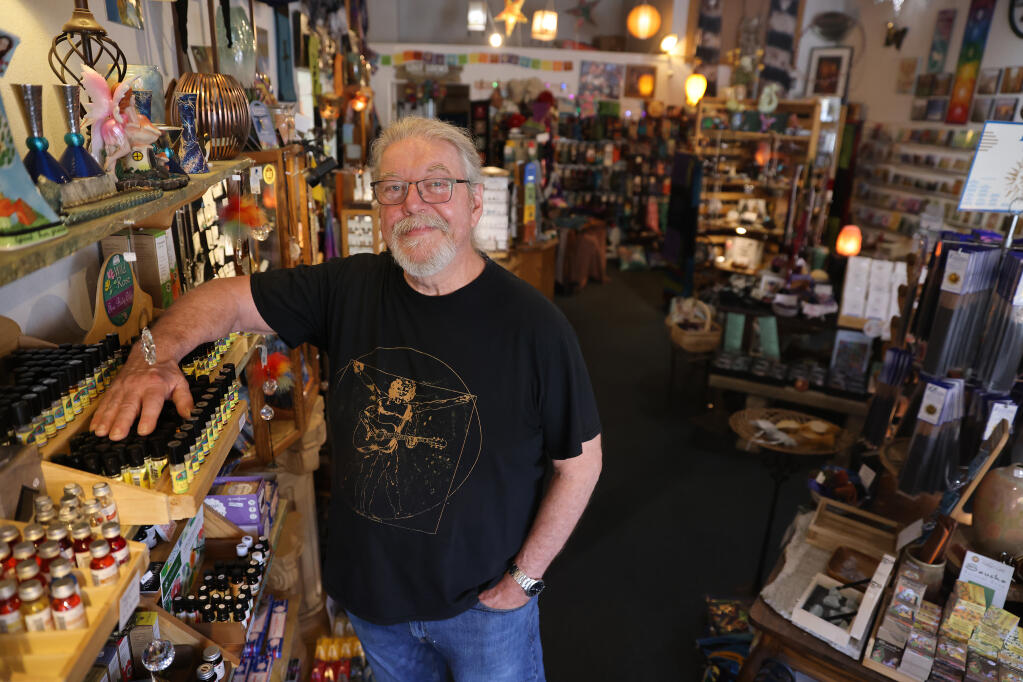 Positively Fourth Street owner Randy Harris at the store in Santa Rosa, Calif. on Tuesday, August 2, 2022. (Beth Schlanker/The Press Democrat)
