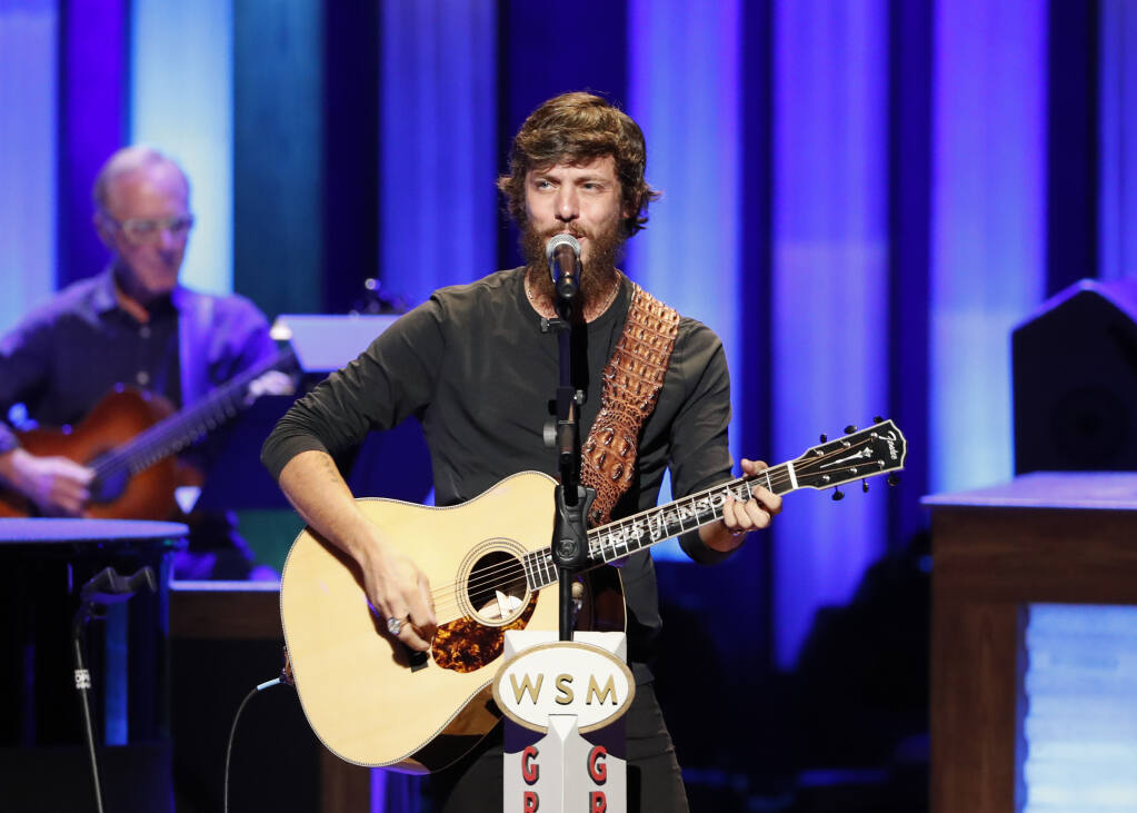 Country singer/songwriter Chris Janson plays the Luther Burbank Center for the Arts in Santa Rosa on Sunday, May 15. In this July 16, 2019 file photo, Janson performs at "Luke Combs Joins the Grand Ole Opry Family" at the Grand Ole Opry in Nashville, Tenn.  (Photo by Al Wagner/Invision/AP, File)