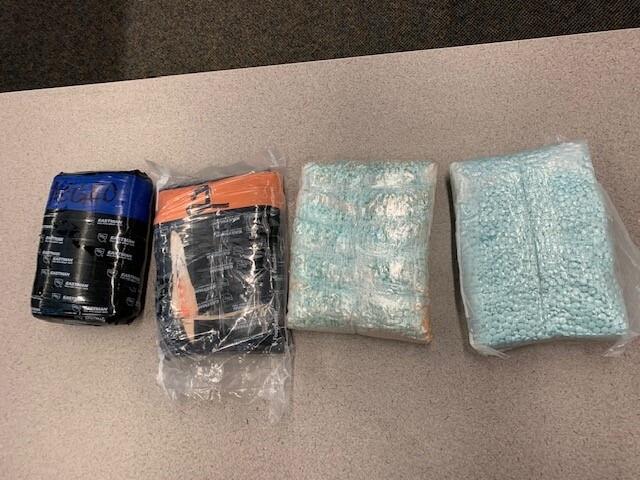 Two people were arrested after deputies found 40,000 suspected fentanyl pills after pulling over a car  on Old Redwood Highway on Sunday, Oct. 24, 2021. (Sonoma County Sheriff’s Office / Facebook)