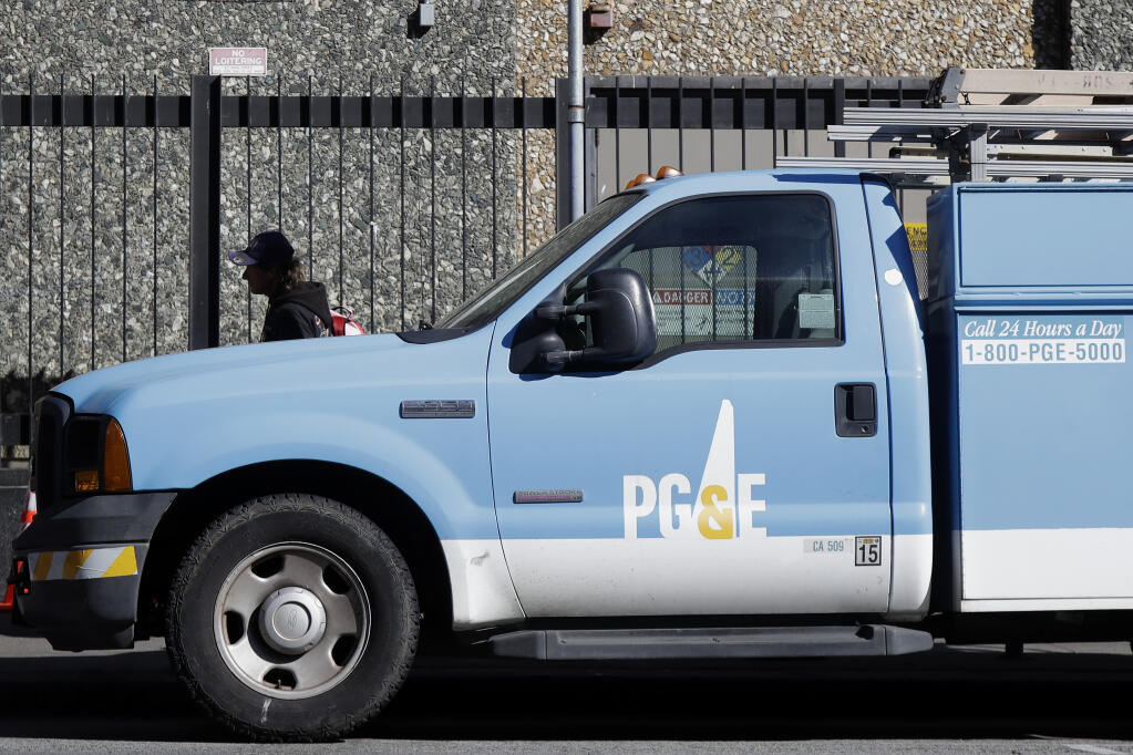 PG&E cut  power for 1,800 of its customers in Sonoma County on Tuesday, Aug. 17, 2021. (Jeff Chiu/Associated Press, file)