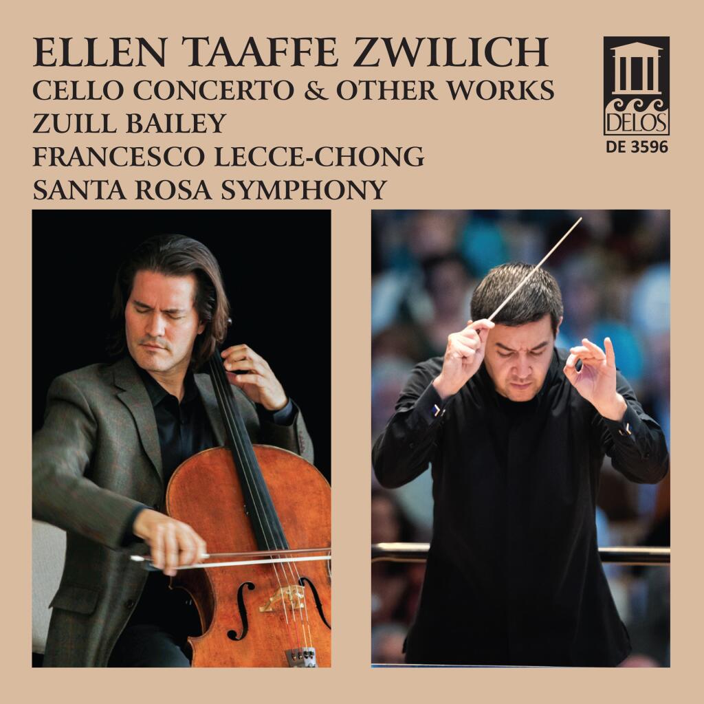 In mid-September, the Santa Rosa Symphony orchestra released its first-ever commercial CD, “Ellen Taaffe Zwilich: Cello Concerto & Other Works.” (Santa Rosa Symphony)