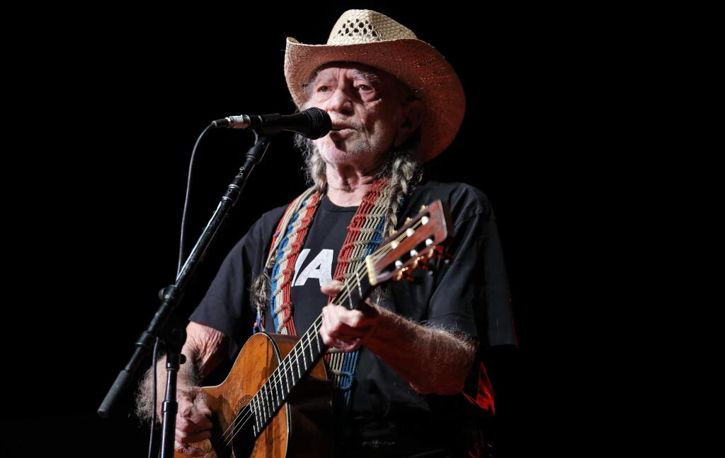 Willie Nelson, 86, opens his show with 'Whiskey River' Tuesday, May 7, 2019 at the Luther Burbank Center for the Arts. (WILL BUCQUOY/FOR THE PD)