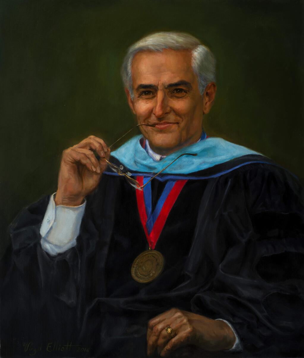 Virgil Elliott's portrait of former SRJC president Robert Agrella.(Handout Photo)
