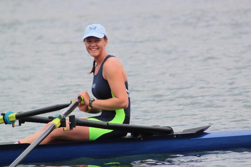 Petaluma's Shannon Gallup competed in the Youth Nationals rowing competition. Photo by Suzi Musgrove