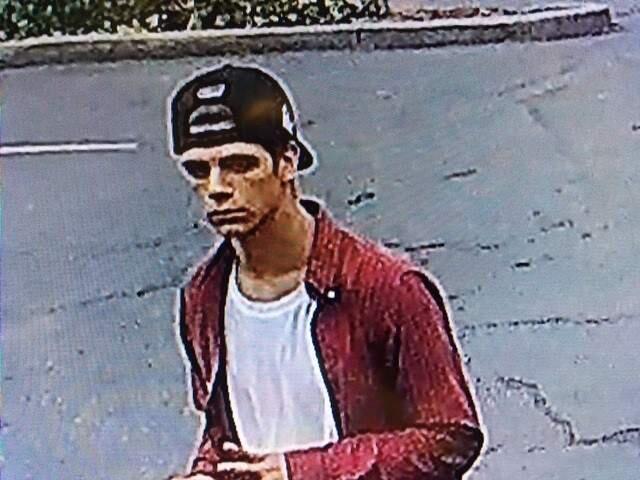Sonoma County sheriff's investigators are looking for a man shown on surveillance footage in the area of a vehicle theft in Bodega Bay on Sunday, July 2, 2017. (Photo courtesy of the Sonoma County Sheriff's Office)