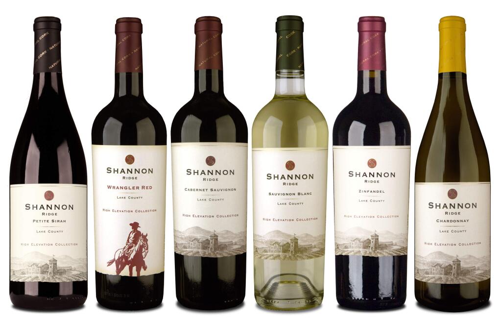 Bottles of the Shannon Ridge wine brand (courtesy of Shannon Family of Wines)