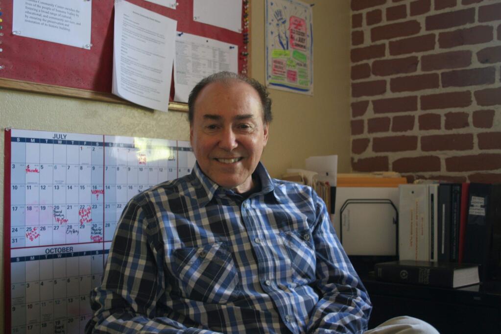 John Tamiazzo, new executive director of the Sonoma Community Center, settles into his office in the old grammar school on East Napa St.