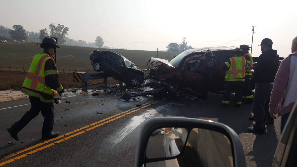 The scene of a fatal crash on Lakeville Highway on Wednesday, Nov. 14, 2018.