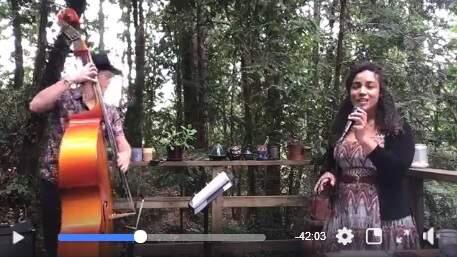 MAKING MUSIC IN THE TIME OF CORONA: Skyler Stover and Stella Heath perform live on Facebook.