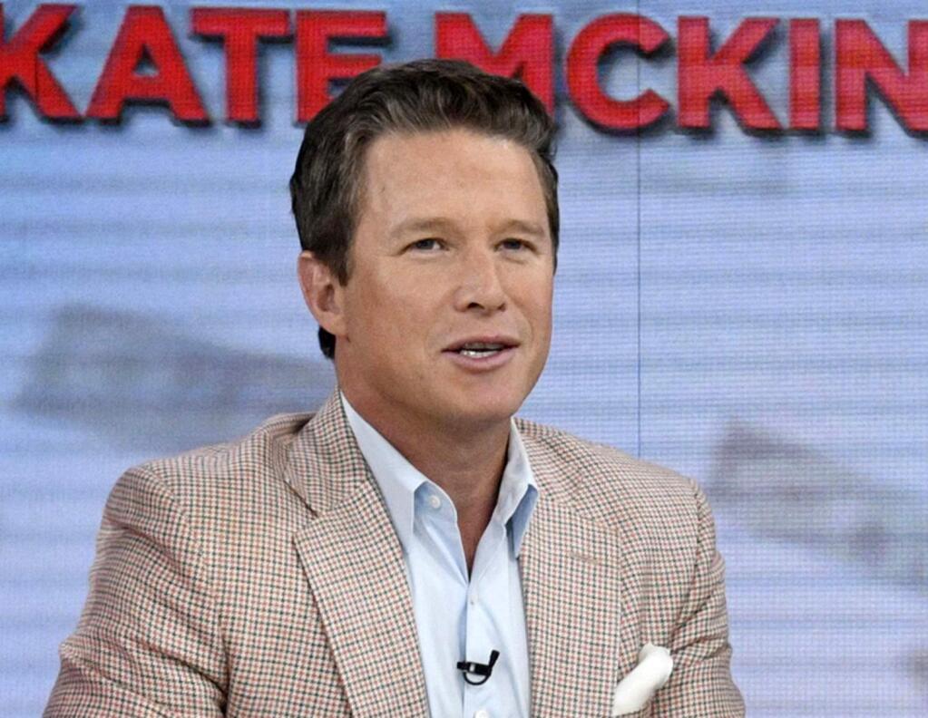 In this Sept. 26, 2016 photo released by NBC, co-host Billy Bush appears on the 'Today' show in New York. Bush says he's 'embarrassed and ashamed' by a 2005 conversation he had with Donald Trump in which Trump made lewd comments about women. Bush, then a host of the entertainment news show 'Access Hollywood,' was chatting with Trump as the businessman waited to make a cameo appearance on a soap opera. In a statement Friday, Oct. 7, Bush says he was younger and less mature when the incident occurred, adding that he 'acted foolishly in playing along.' (Peter Kramer/NBC via AP)