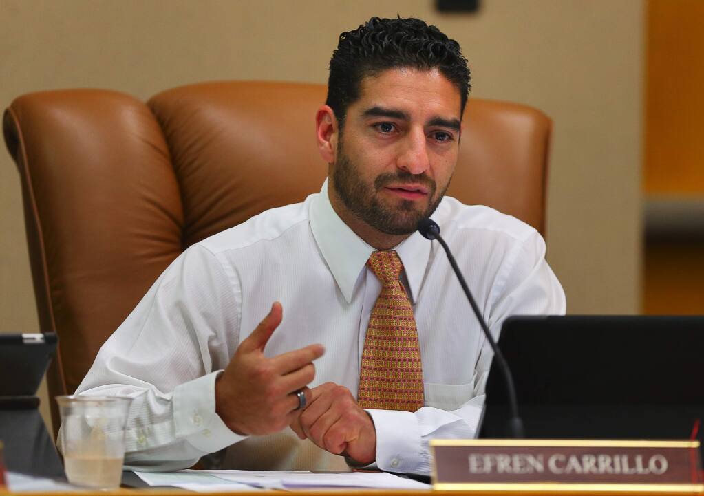 Sonoma County Supervisor Efren Carrillo in an undated file photo. (CHRISTOPHER CHUNG/ PD)
