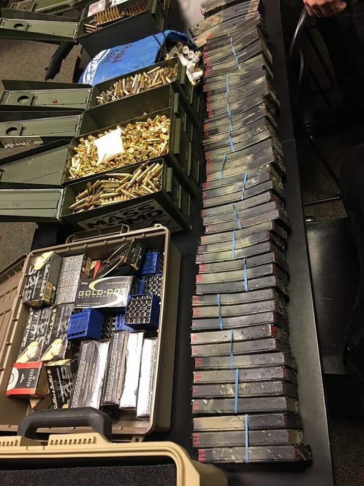 A man was arrested after a Sonoma County sheriff's deputy found thousands of round of ammunition in the bed of a pickup on Geysers Road, Saturday, Dec. 2, 2017. (SONOMA COUNTY SHERIFF/ FACEBOOK)