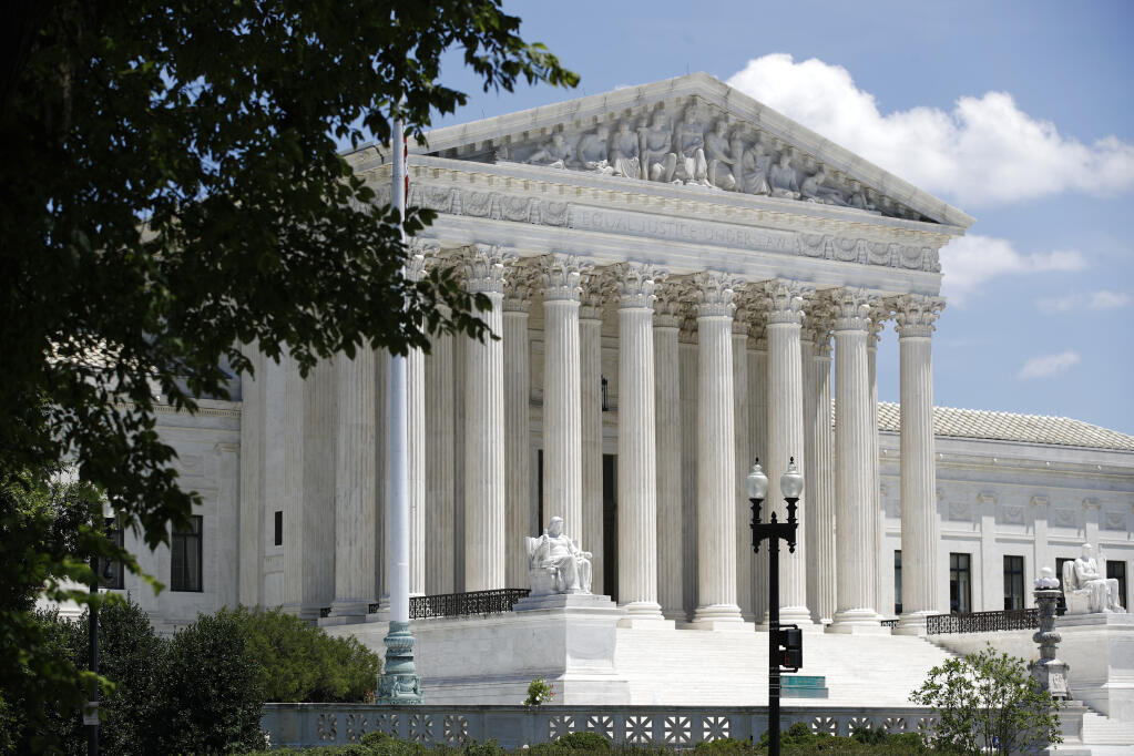 The Supreme Court is seen on Capitol Hill in Washington, Monday, June 29, 2020. (AP Photo/Patrick Semansky)