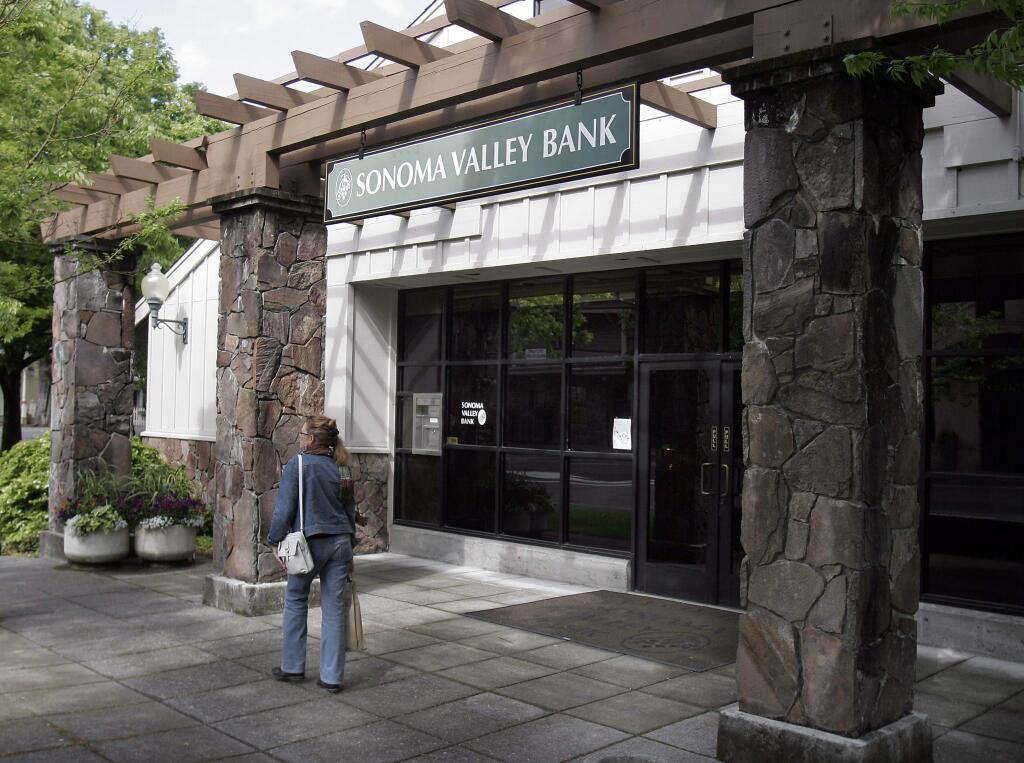 Federal regulators sold Sonoma Valley Bank in 2010.