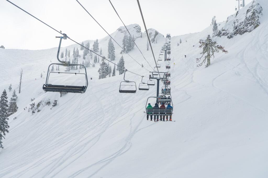 Snow at Palisades Tahoe ski resort, Friday, March 17, 2023. (Palisades Tahoe / Facebook)
