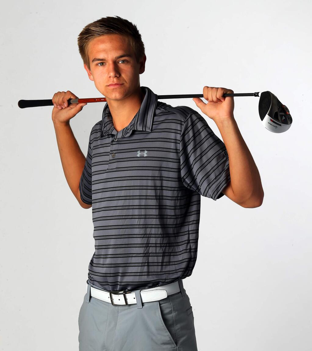 All-Empire boys golfer of the year Carson Wyatt. (John Burgess / The Press Democrat)