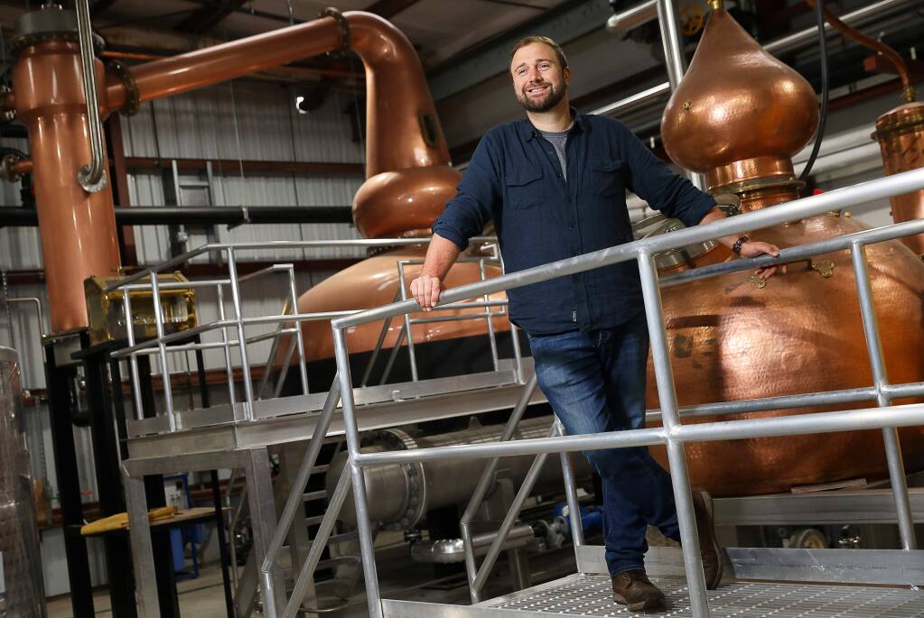 Adam Spiegel is the owner and whiskeymaker at Sonoma Distilling Company, which is undergoing a major expansion as it ramps up production. (Christopher Chung/ The Press Democrat)