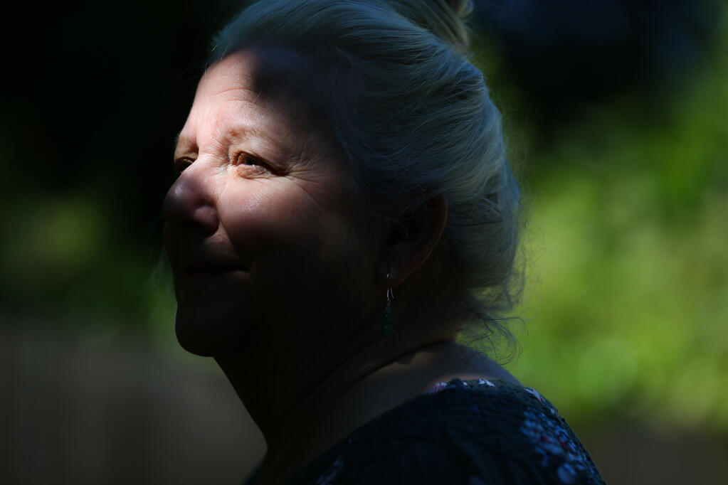 Lee had an abortion at 18 in 1972, a year before Roe V. Wade was passed.  She says the procedure was botched, and has had medical and emotional fallout from the abortion her entire life. Photo taken on Monday, June 20, 2022.  (Christopher Chung/The Press Democrat)