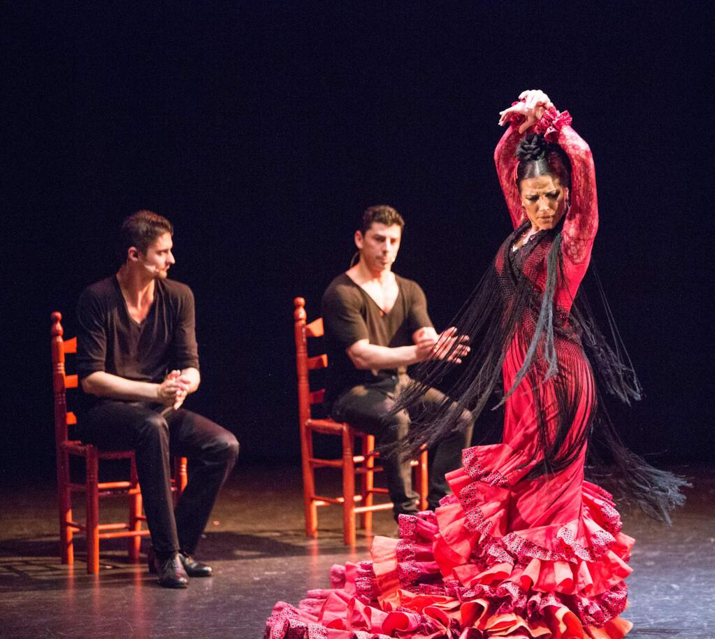Spain's premier flamenco dancer and choreographer, José Porcel, and his company of gifted dancers and musicians bring an explosion of passionate rhythms, powerful movement, vibrant colors and breathtaking choreography to the Weill Hall stage. (JEAN PIERRE LEDOS)
