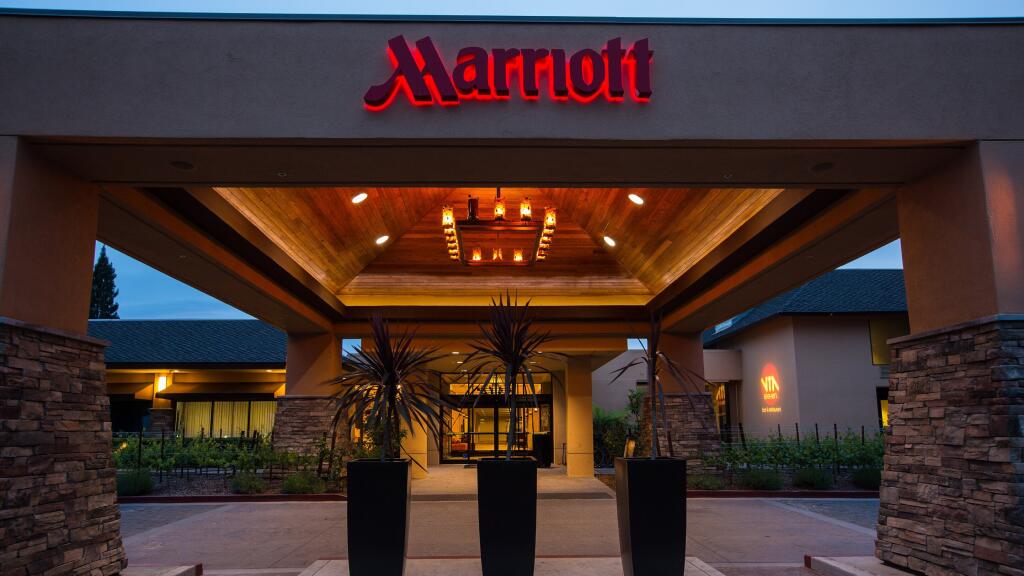 Entry to the Marriott Napa Valley Hotel & Spa at 3425 Solano Ave. in Napa (Marriott.com)