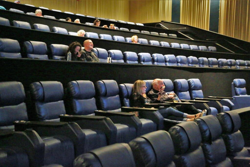 The newly refurbished auditoriums at the Roxy 14 feature new recliner seating, a large movie screen and a rich 7.1 Dolby Atmos sound system. Roxy 14 Theater grand reopening, Santa Rosa, California May 8th, 2019. (WILL BUCQUOY/FOR THE PD).