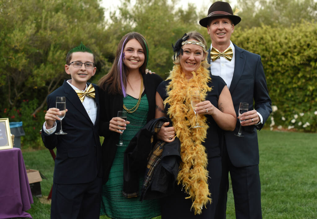 The Bearden family from left, Ike, 11, Eva, 14, Rachel and Chris during Party for the Green-New Orleans Style; an annual fundraiser for the Green Music Center in Rohnert Park, Calif., on Saturday, September 25, 2021. (Photo: Erik Castro/for The Press Democrat)