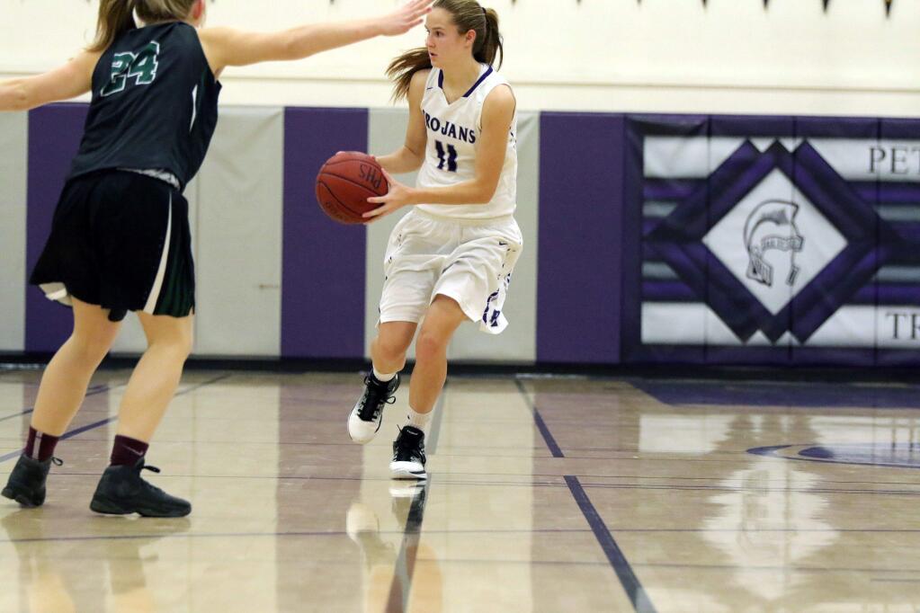 DWIGHT SUGIOKA FOR THE ARGUS-COURIERNichole Costa scored 12 points, but it wasn't enough as Petaluma lost to Piner.