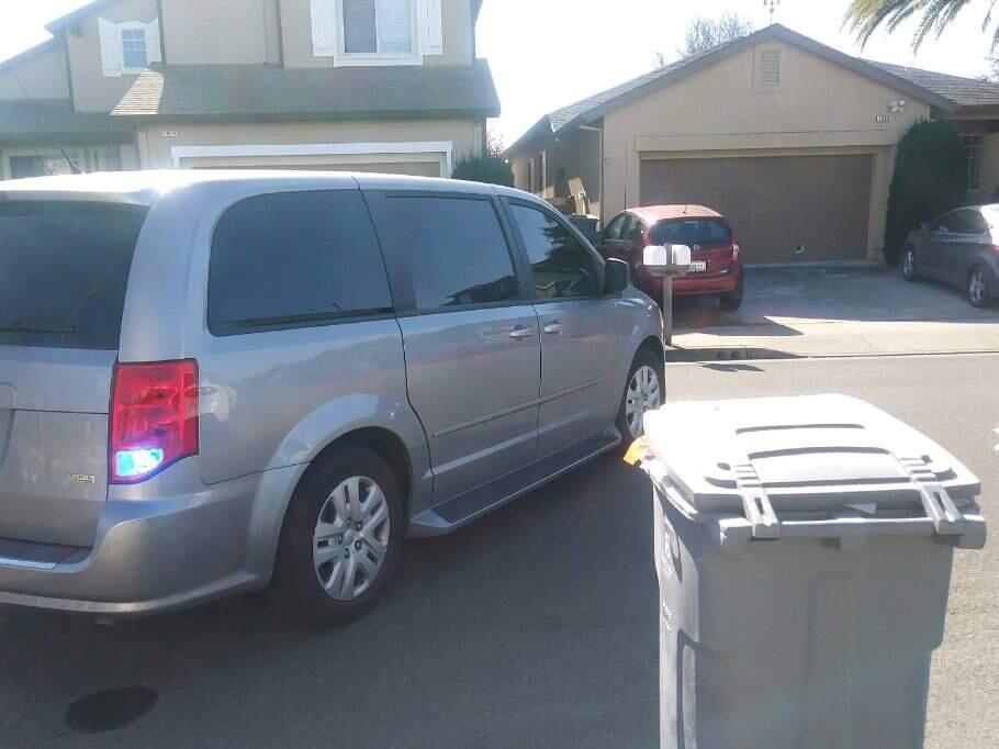 An unmarked U.S. Immigration and Customs Enforcement van outside a house in southwest Santa Rosa, Wednesday, Feb. 19, 2020. (NORTH BAY RAPID RESPONSE NETWORK/ FACEBOOK)